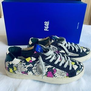 P448 John Piuma Python Sneakers EUR37 (US 6.5-7)